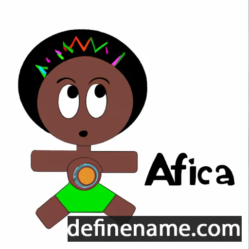 cartoon of the name Àfrica