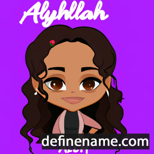 cartoon of the name Aaliyah