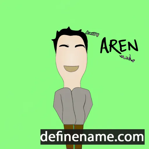 cartoon of the name Aaren