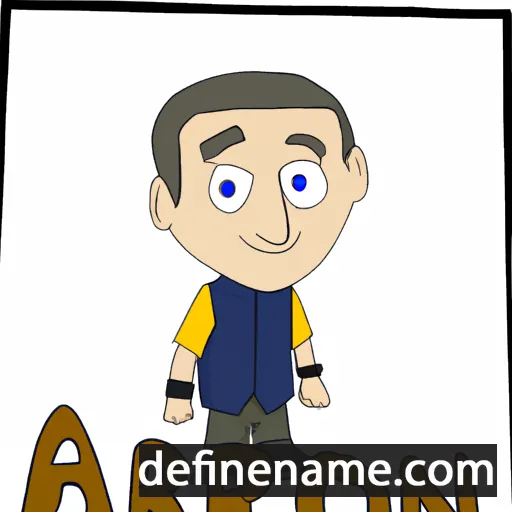 cartoon of the name Aaron