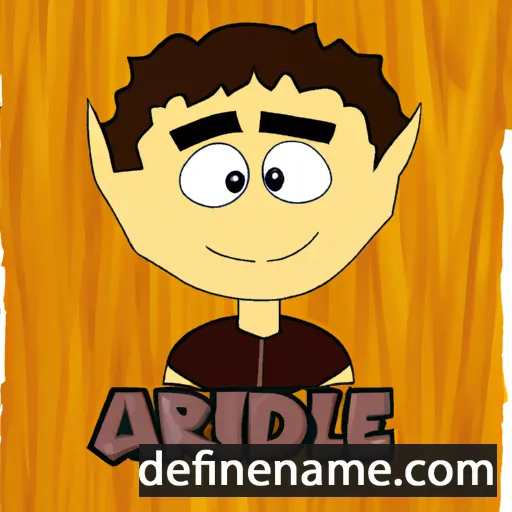 cartoon of the name Adriel