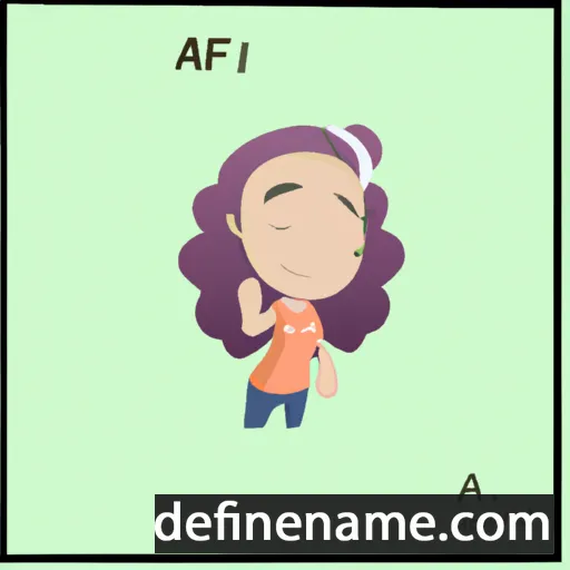 cartoon of the name Afaf