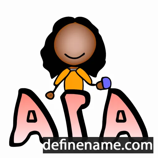 cartoon of the name Afia