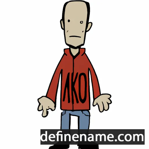 cartoon of the name Ákos