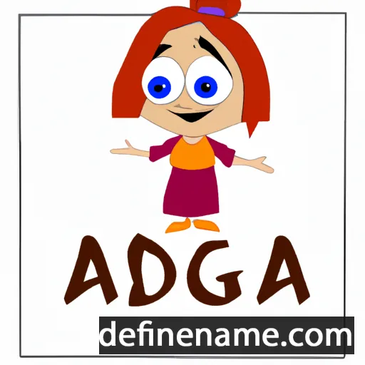 cartoon of the name Agda