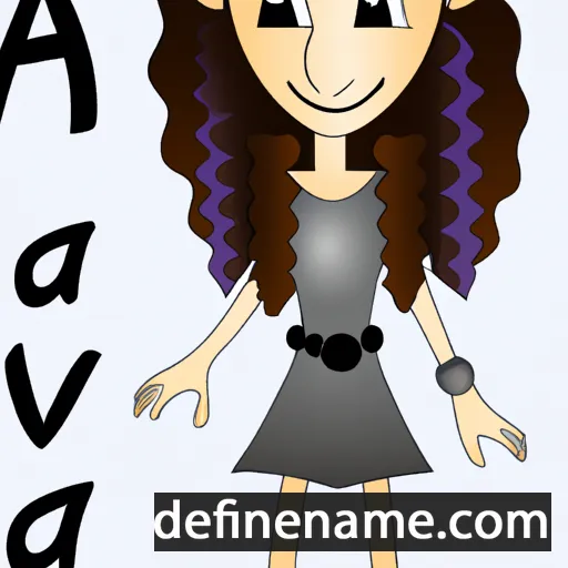 cartoon of the name Ahava