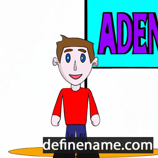 cartoon of the name Aiden