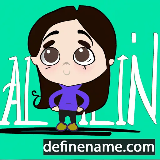 cartoon of the name Ailín