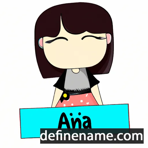 cartoon of the name Aina