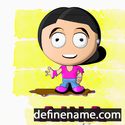 cartoon of the name Aina