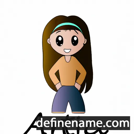 cartoon of the name Aitana