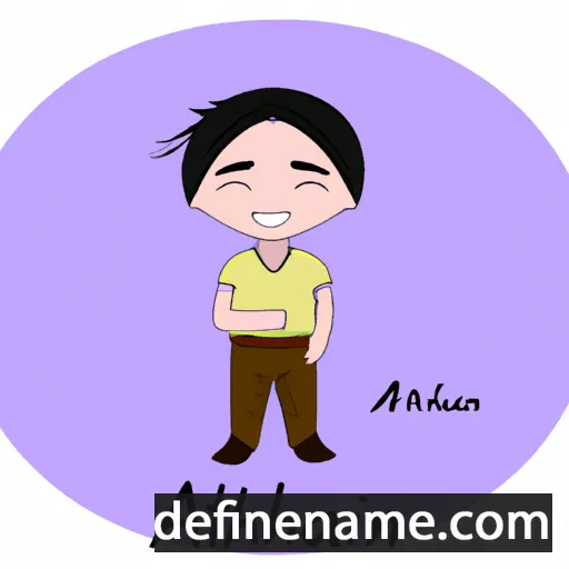 cartoon of the name Aithan