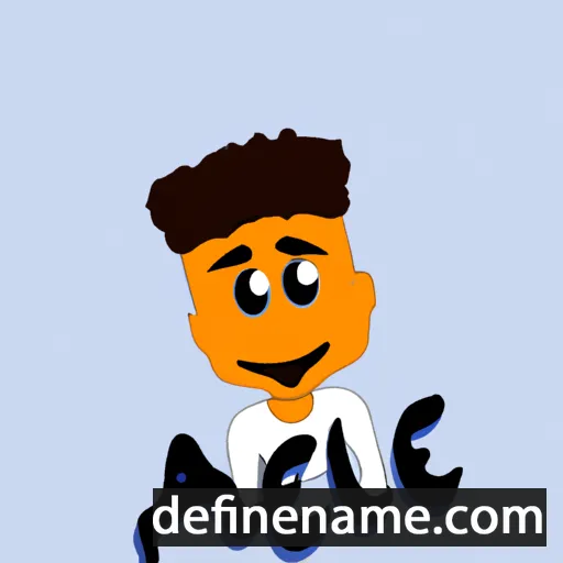 cartoon of the name Ajei