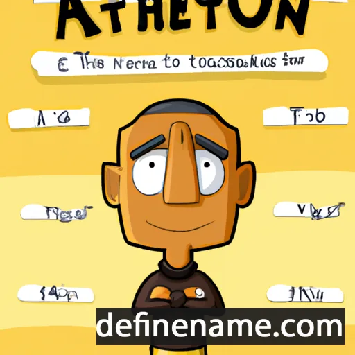 cartoon of the name Akhenaton