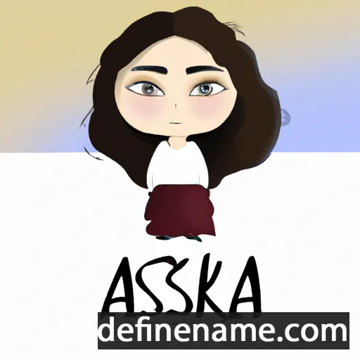 cartoon of the name Aksana