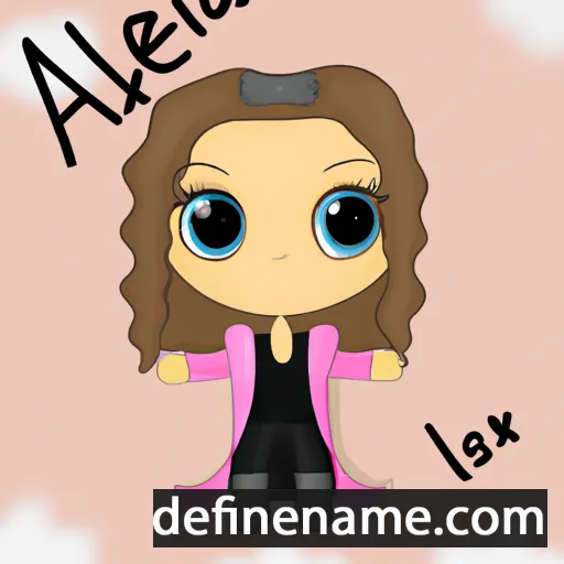 cartoon of the name Alèxia