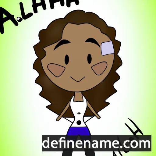 cartoon of the name Aleah