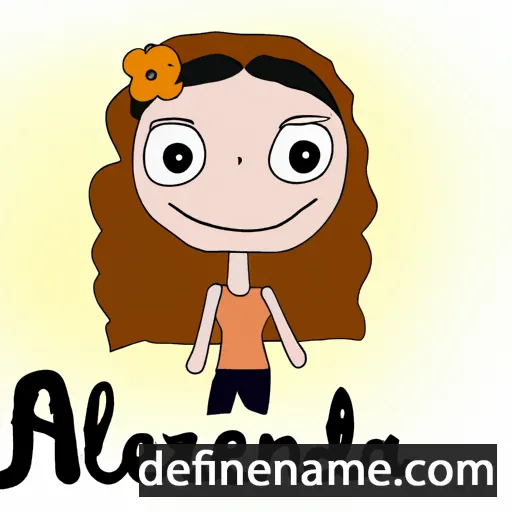 cartoon of the name Alejandra