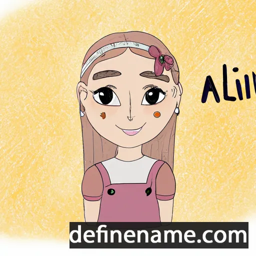 cartoon of the name Alīna