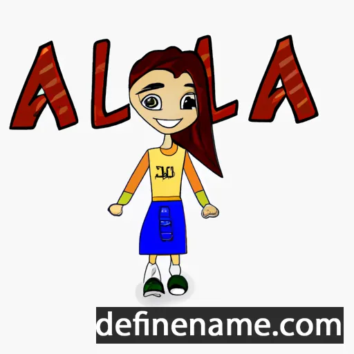 cartoon of the name Alia