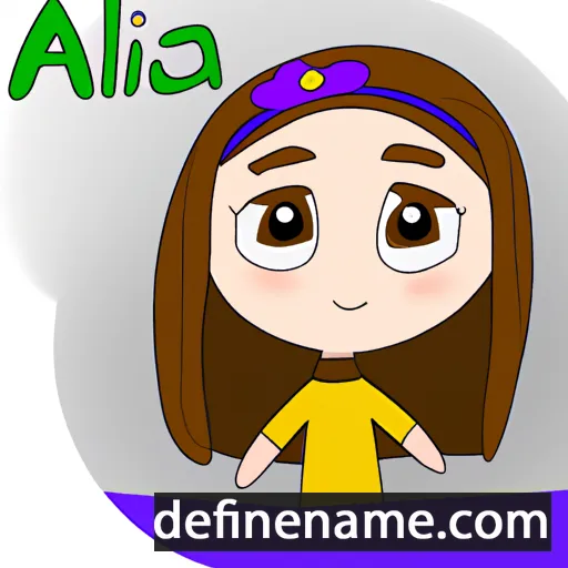 cartoon of the name Alia