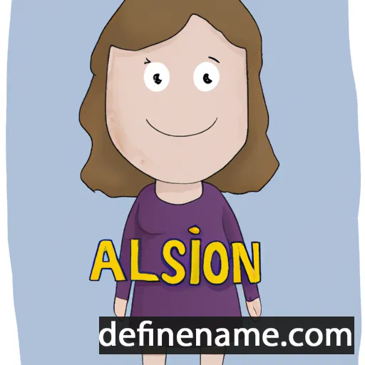 cartoon of the name Alison