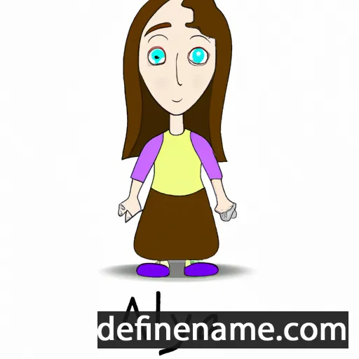 cartoon of the name Alya