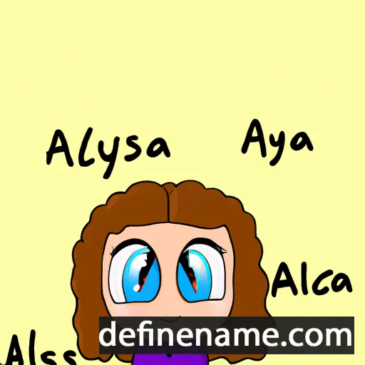 cartoon of the name Alysia