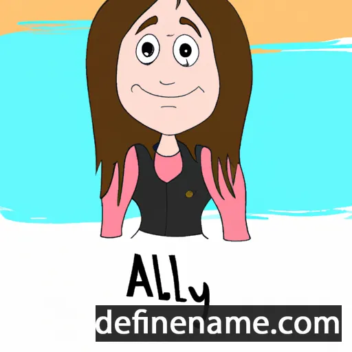 cartoon of the name Alyx