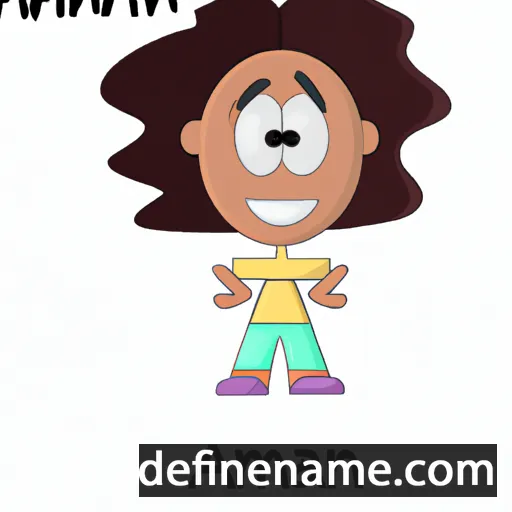 cartoon of the name Amani