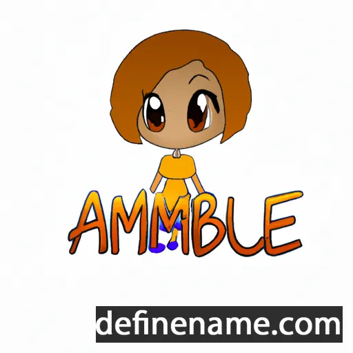 cartoon of the name Ambre