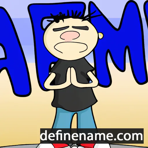 cartoon of the name Amen