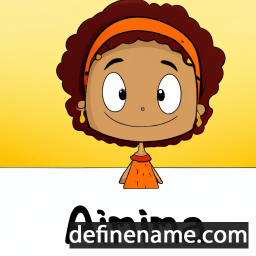 cartoon of the name Amina