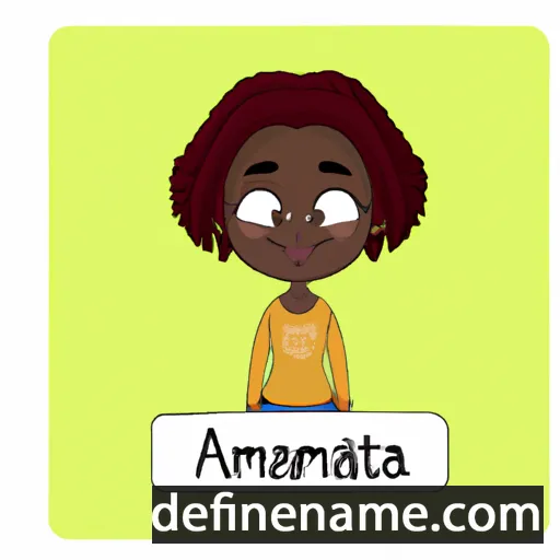 cartoon of the name Aminata