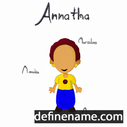 cartoon of the name Anantha