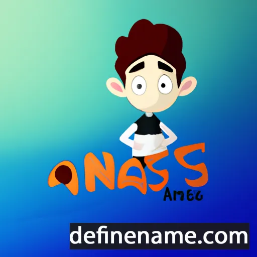 cartoon of the name Anass