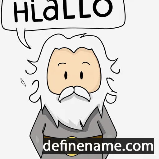 cartoon of the name Halldór