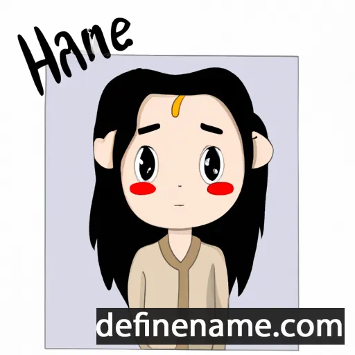 cartoon of the name Hanae