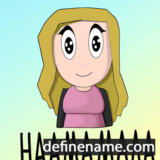 cartoon of the name Hannah