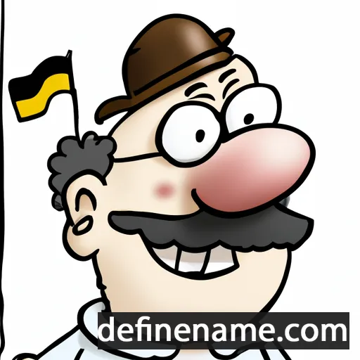 cartoon of the name Hans-Günther