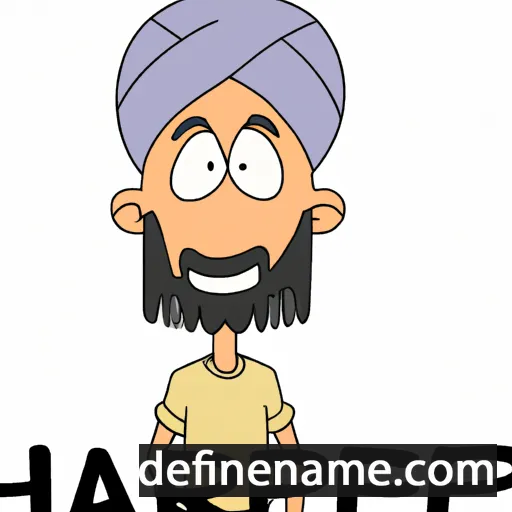 cartoon of the name Harpreet