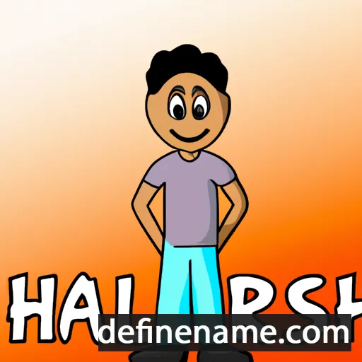 cartoon of the name Harshal