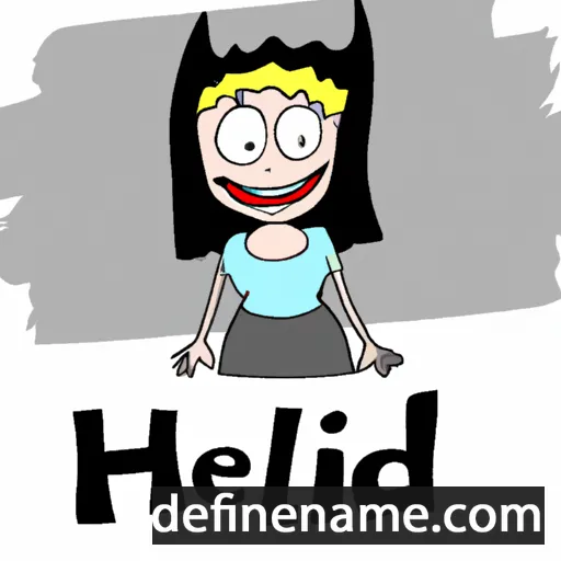 cartoon of the name Heledd