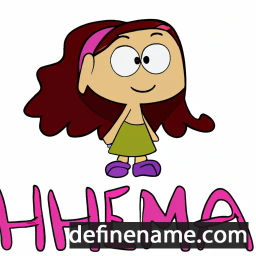 cartoon of the name Hema