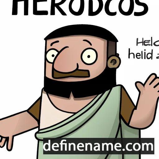 cartoon of the name Herodotus