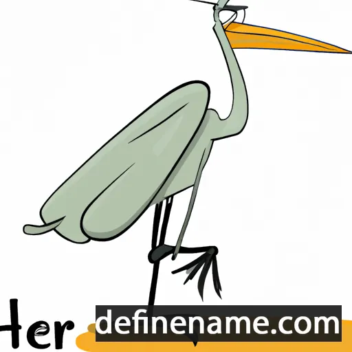 cartoon of the name Heron