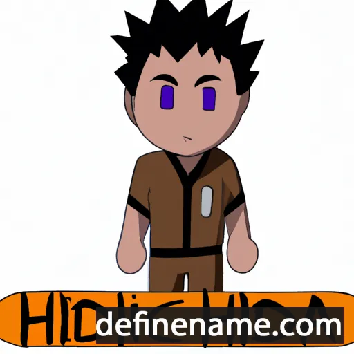 cartoon of the name Hideaki