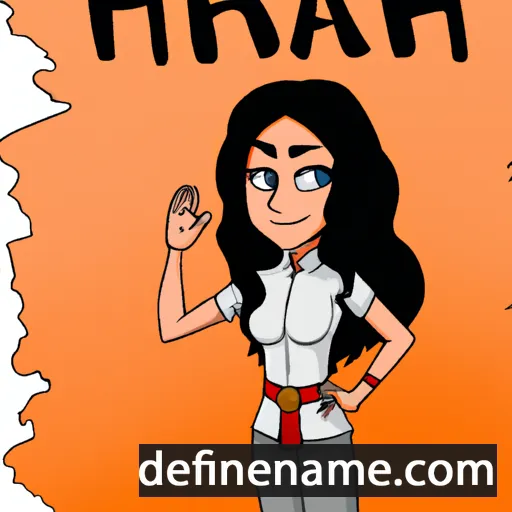 cartoon of the name Hirah