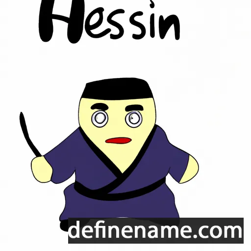 cartoon of the name Hisein