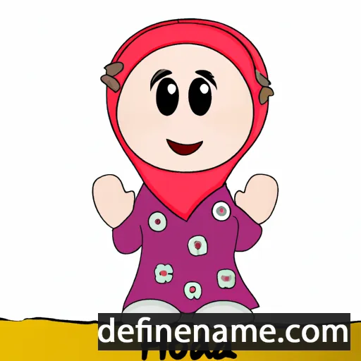 cartoon of the name Houda